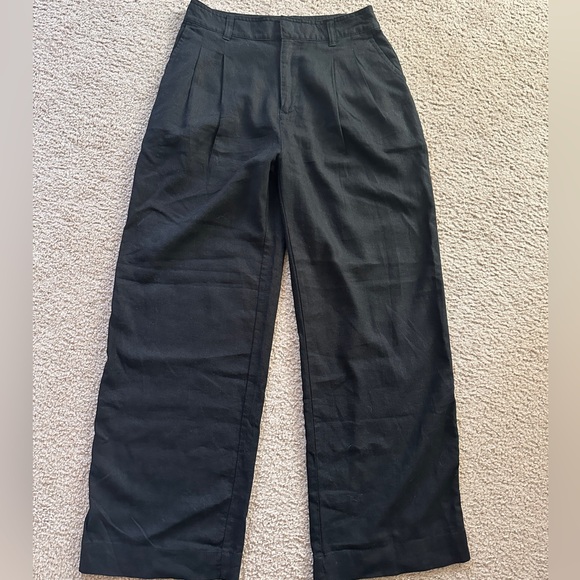 GAP Pants - Gap Size 2 Wide Leg Black Linen Trousers